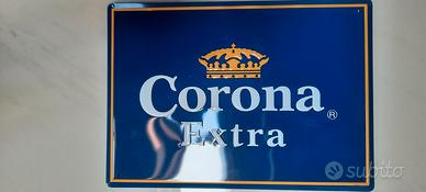 targa insegna in metallo Corona extra