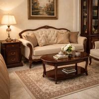 coppia di comodini in piuma di mogano 