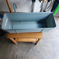 Fioriera verde acqua 