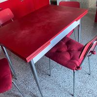 tavolo da cucina e 4 sedie vintage