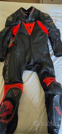 TUTA DAINESE INTERA TG 52 Nero rosso Fluo come fot