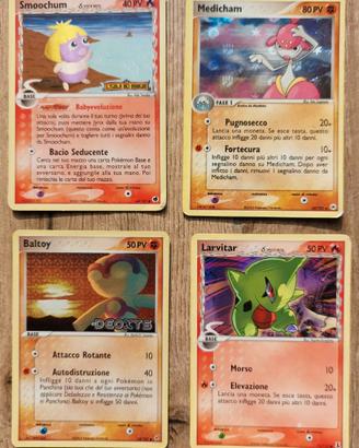 Lotto 4 carte Pokemon