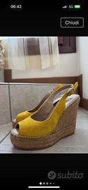 Sandalo divine follie n.37 camoscio giallo