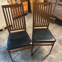 Sedie Poliform in legno e pelle 6pz