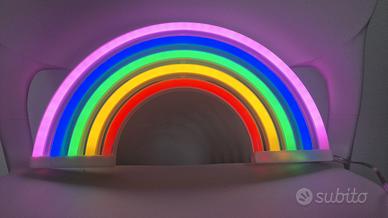 Lampada Neon LED Arcobaleno luce da notte camerett