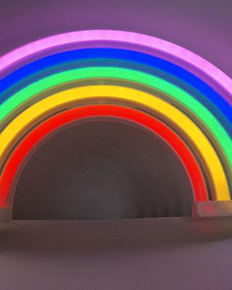 Lampada Neon LED Arcobaleno luce da notte camerett