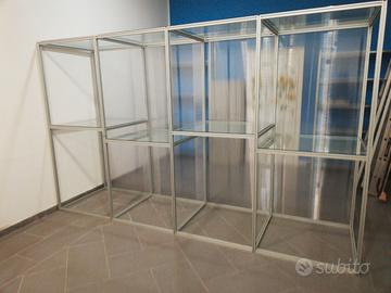 Scaffale/espositore kartell in alluminio