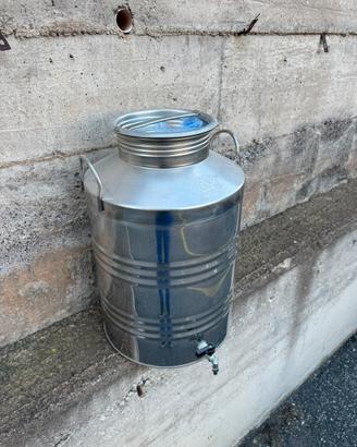 Bidone inox 50 litri per olio