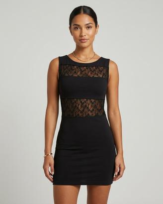 Tubino Nero pizzo Star Secrets