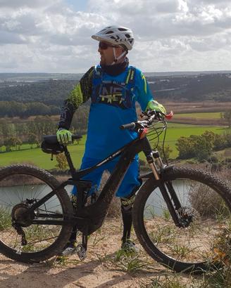 Casacca Mx Oneal 2018 Element Burnout Nero-Blu