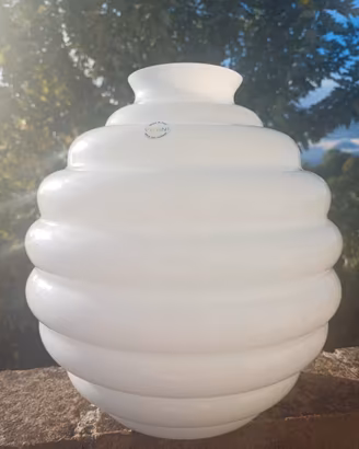 Vaso Venini Deco bianco – Design italiano – 29 cm