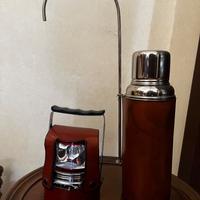 Borraccia termica in cuoio con lampadina tascabile