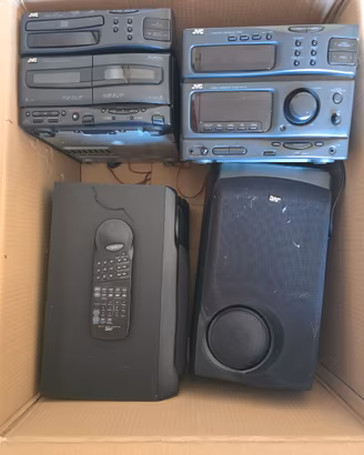 Impianto stereo JVC MX-S6 vintage con casse