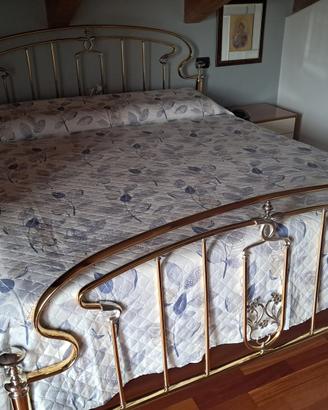 letto matrimoniale placcato oro e argento