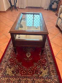 Tavolino in legno e vetro