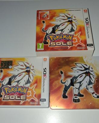 Pokémon Sole con steelbook 3ds come nuovi