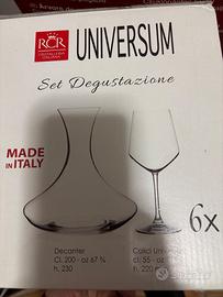 RCR Bicchieri cristallo +Decanter Universum Nuovi