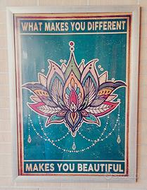 Poster Alchemico Fiore di Loto con Decreto Divino