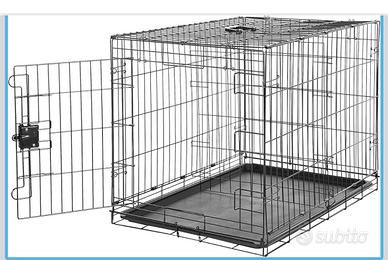 Gabbia per cani in metallo, Nero, 91 x 58 x 64 cm