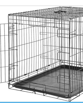 Gabbia per cani in metallo, Nero, 91 x 58 x 64 cm