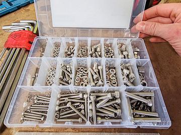 Set viti acciaio inox assortite M3 M4 M5 M6 480 pz