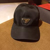 Cappello da baseball Prada Nero - Triangle Logo