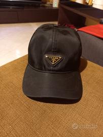 Cappello da baseball Prada Nero - Triangle Logo