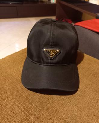 Cappello da baseball Prada Nero - Triangle Logo