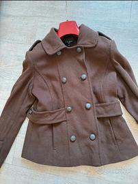 giacca marrone 60% di lana 
