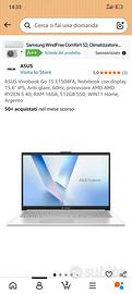 Asus Vivobook Go NUOVO 16gb DDR5 512gb PCIEG3 