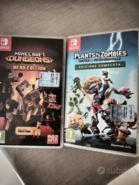 Minecraft Dungeons  e Plants vs Zombie Nintendo sw