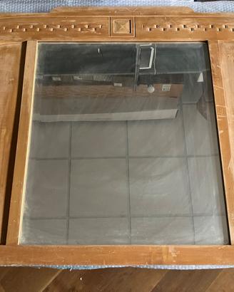 Antica specchiera intagliata 107x87