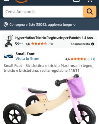 Bici bimbi senza pedali