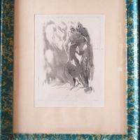 Quadro, incisione anni 1970 con carta veneziana_RA