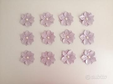 Fiori di carta 3D perlati – Set da 12 pezzi