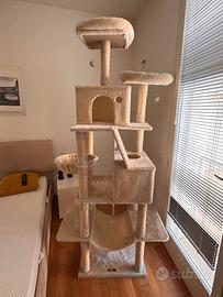 Tiragraffi albero per gatti XXL con cuccette