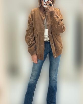 Giubbino camoscio e lana vintage_nuovo