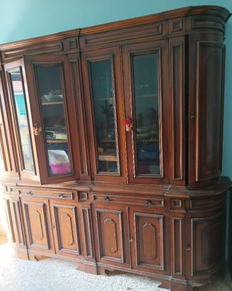 mobile credenza classica con Vetrina in Legno