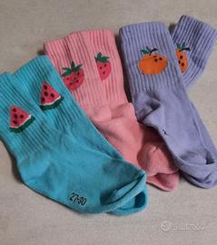 Lotto 3 paia di calze da bambina tg. 27-30