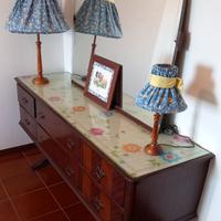 Camera letto legno anni 20 comodini letto specchio