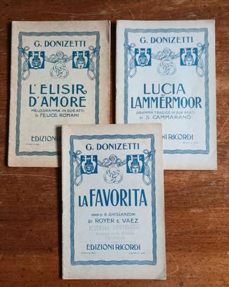 Tre libretti d'opera di Gaetano Donizetti