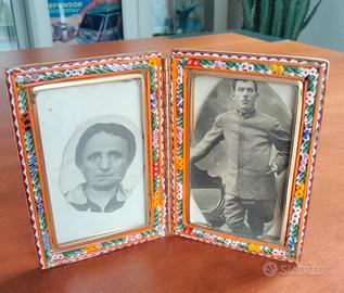 Micromosaico porta foto vintage '40 WW1 WW2