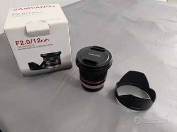 Obiettivo Samyang 12mm f2.0 per Fujifilm X