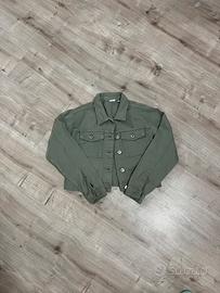 giacca di jeans verde