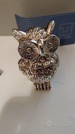 Bomboniera gufo resina argentata