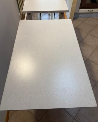 Tavolo allungabile laminato bianco