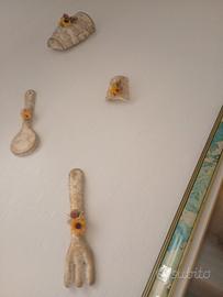 posate tegole  in terracotta set 9pezzi