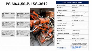 ABB Robotics Robot Industriale Usato