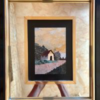 Paesaggio toscano commesso fiorentino