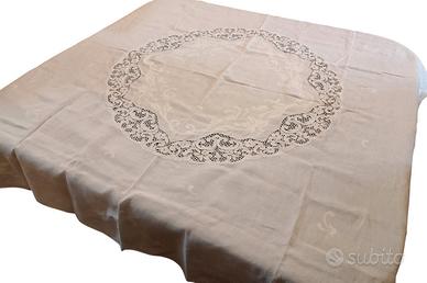 tovaglia in puro lino e cotone fine 800 inizi 900